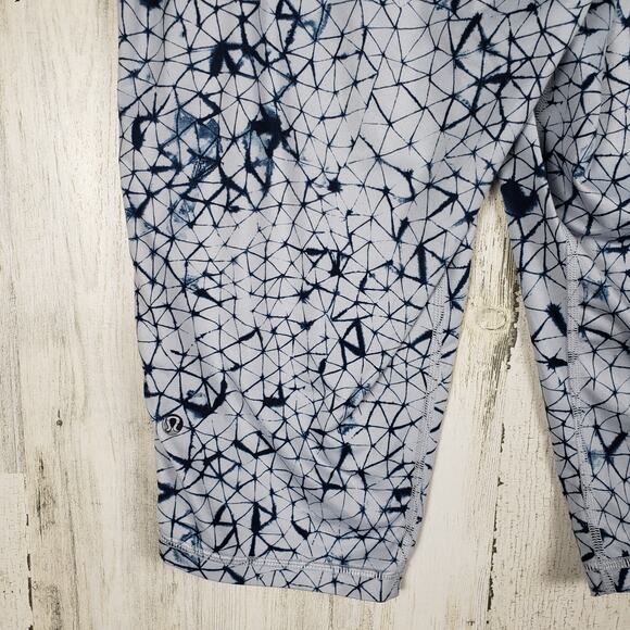 Lululemon Athletica Star Crushed Silver Fox Deep Navy Retreat Yogi Crop Pants 8 - Picture 13 of 15